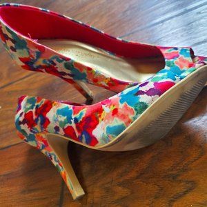 Christian Siriano Floral Heels